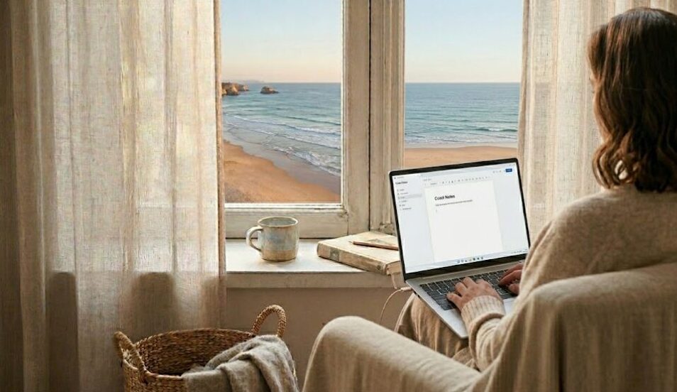 看護師を辞めて在宅ワークをする女性