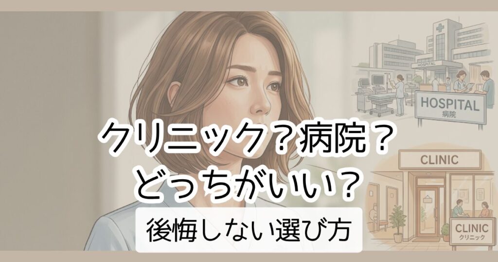 クリニック？病院？どっちがいい？後悔しない選び方